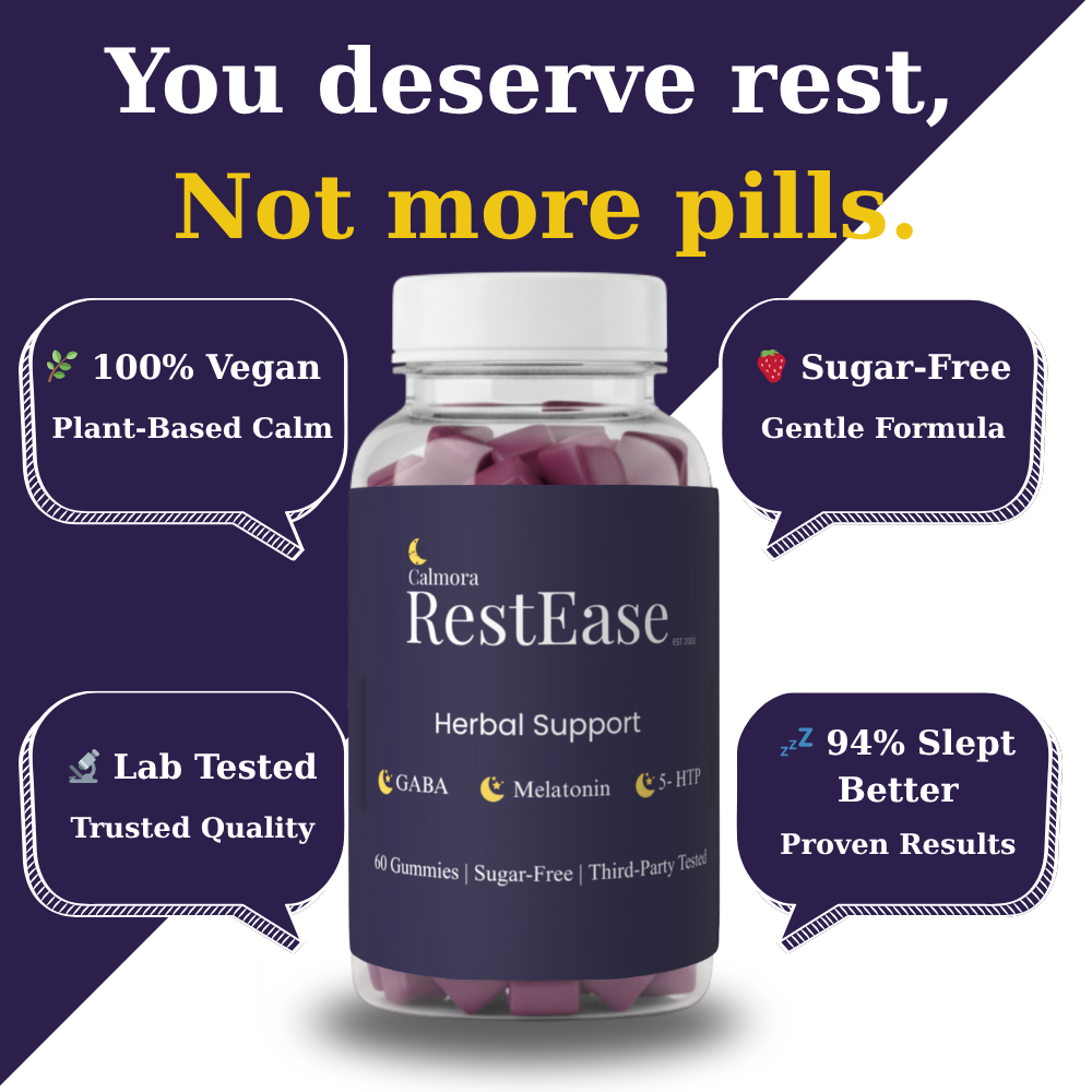 Calmora RestEase™ – Natural Sleep Harmony Gummies™